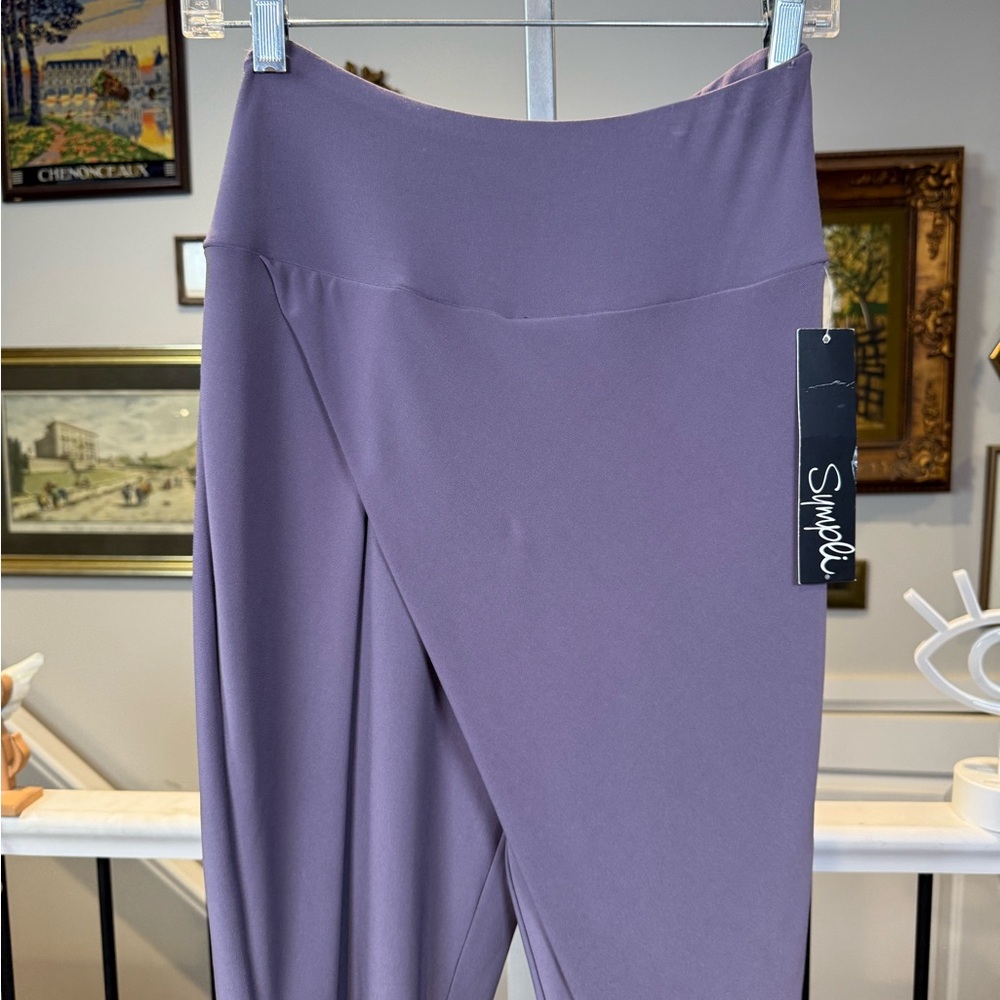 Sympli Wrap Ankle Pant Size 6 Lilac Lavender Travel Canada - Picture 3 of 8